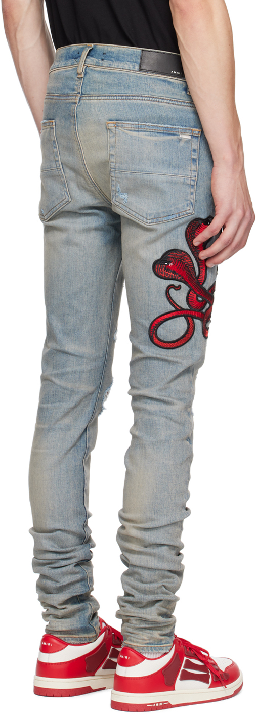 AMIRI Blue Red Poison Archival Jeans