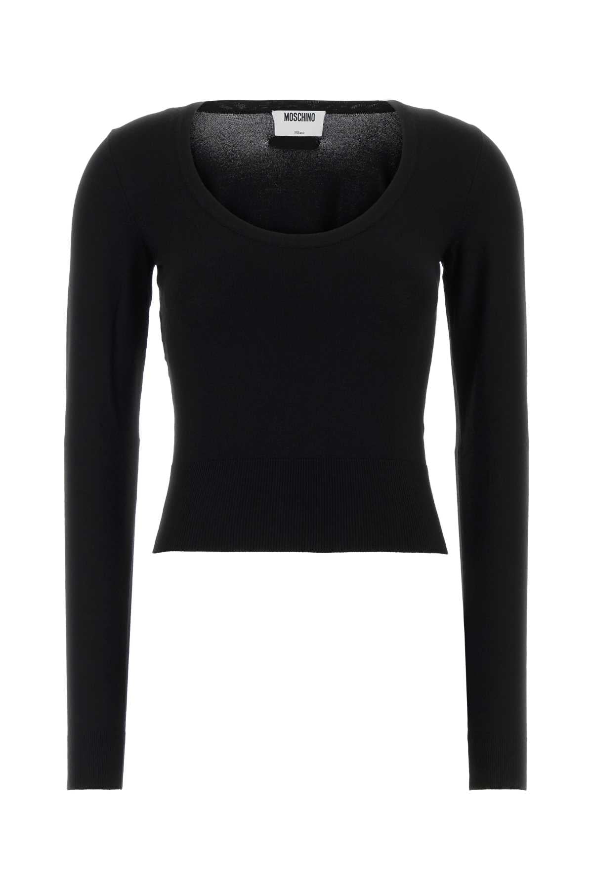 Viscose Blend Sweater — Black