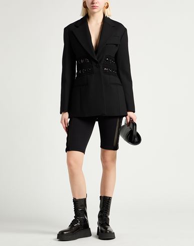 Woman Blazer Black Size 2 Virgin Wool, Elastane, Polyamide