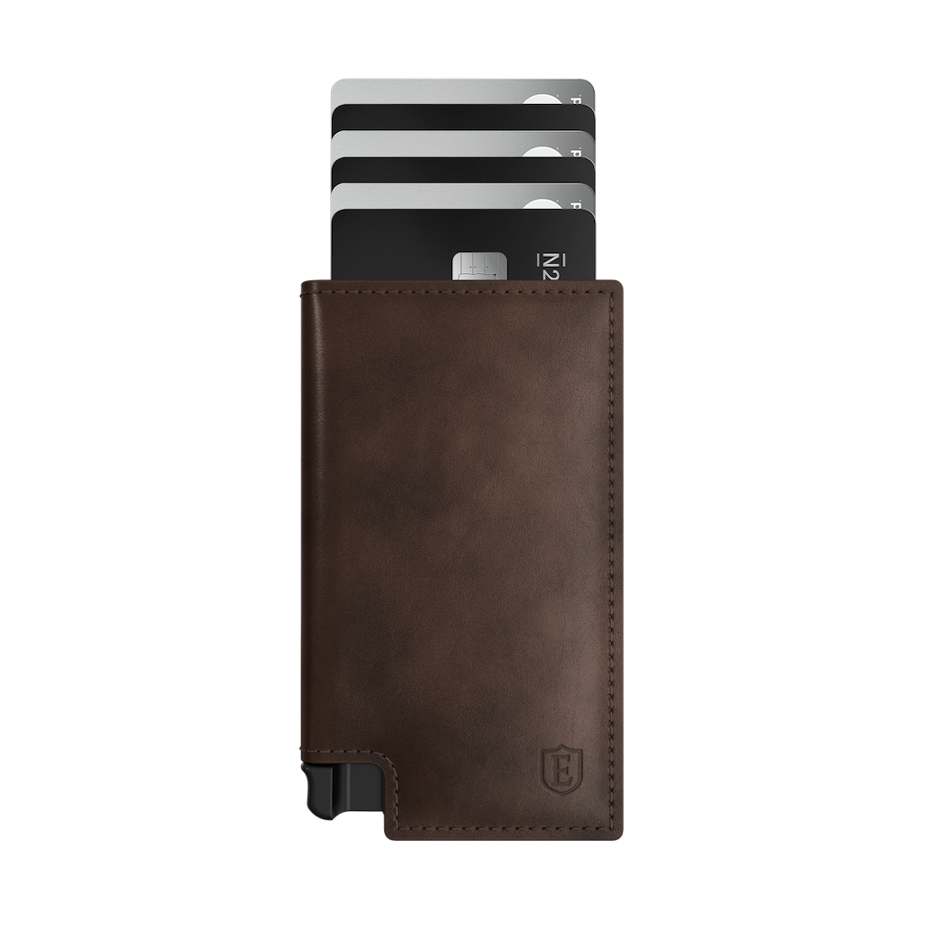 Ekster Wallet for AirTag Fits up to 12 cards & cash Apple Compatible Classic Brown