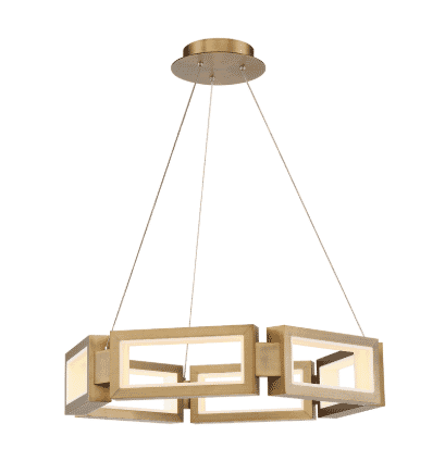 Modern Forms Mies LED Chandelier in Aged Bra