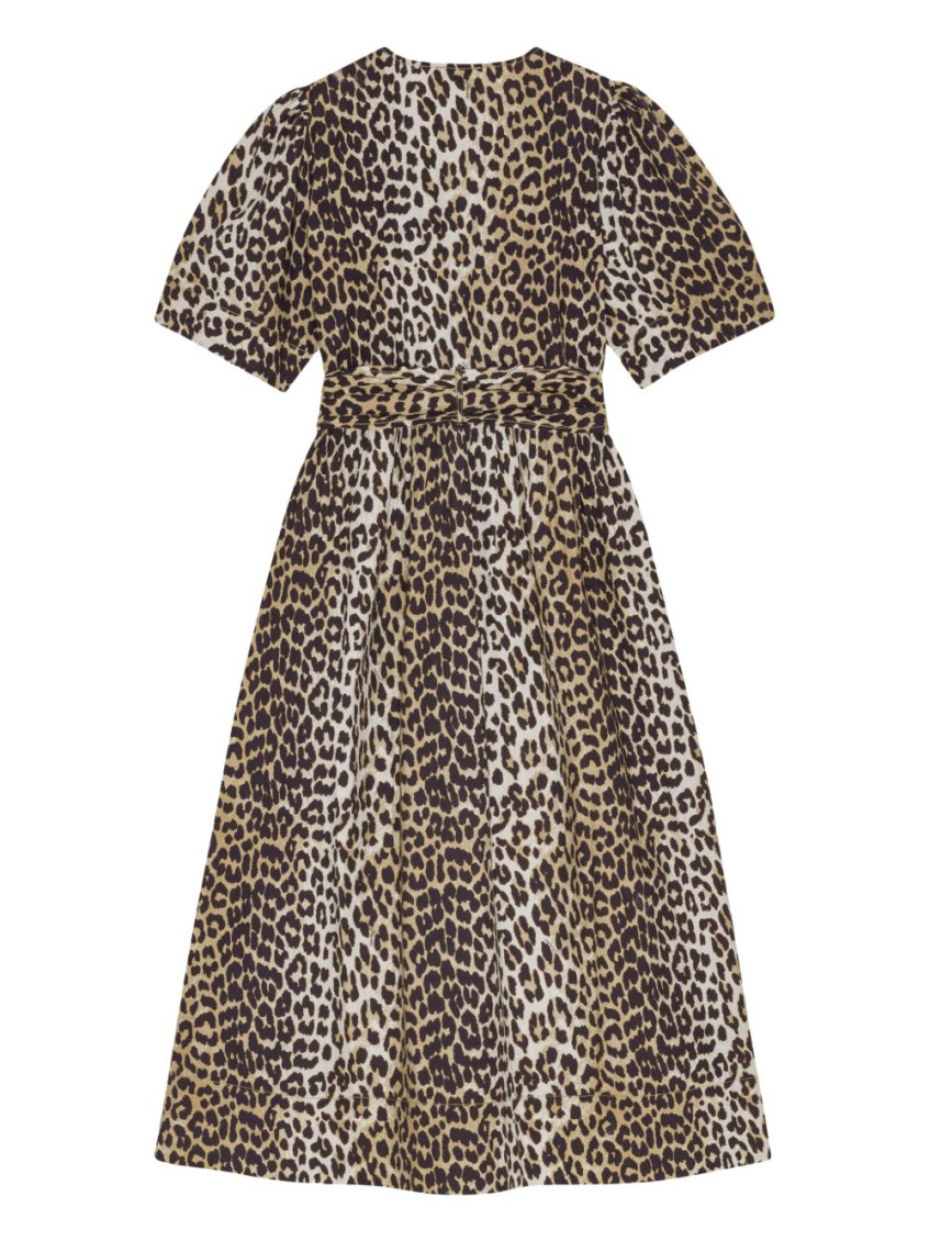 Leopard-print Midi Dress