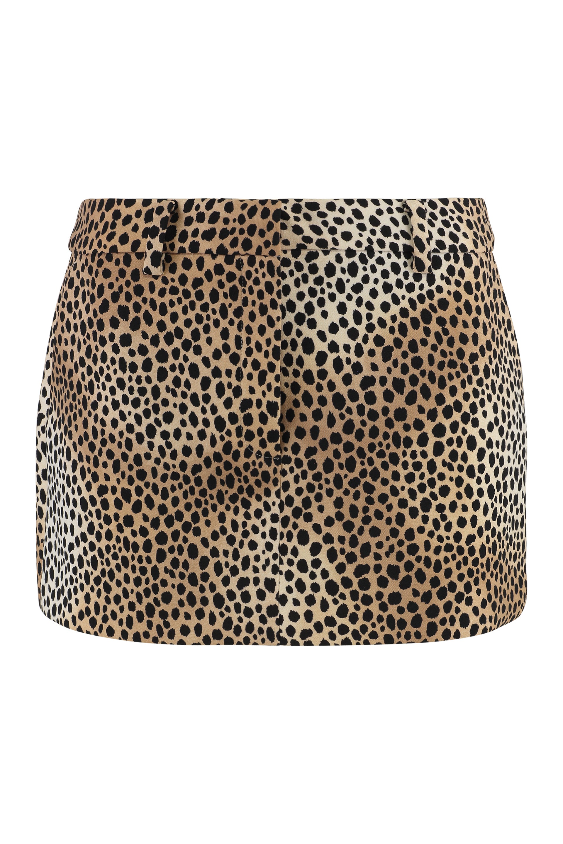 Animal Print Printed Mini Skirt with Pockets