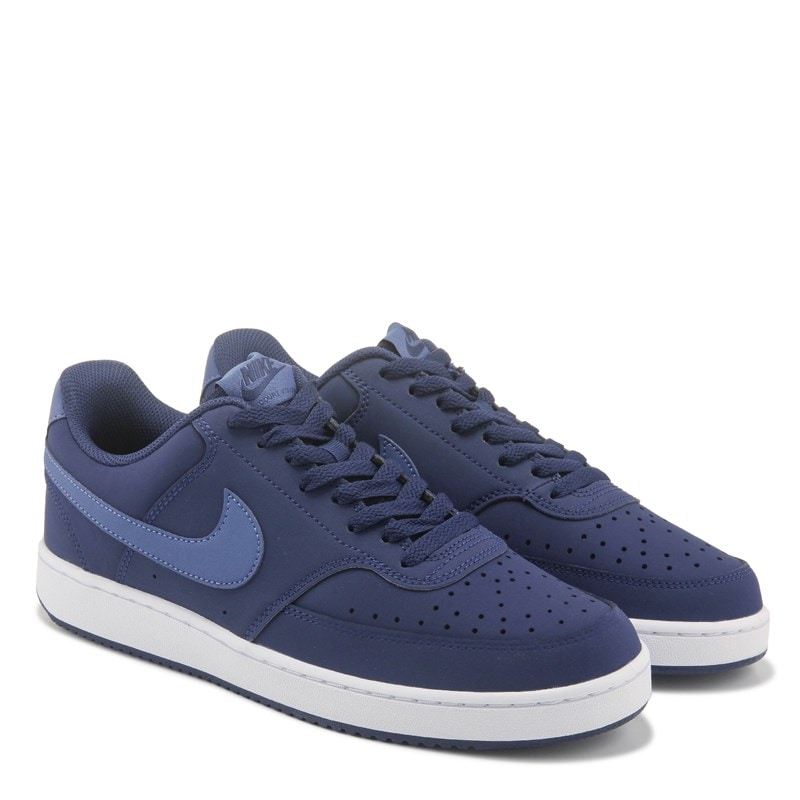Men's Court Vision Low Sneakers (Navy Nubuck)