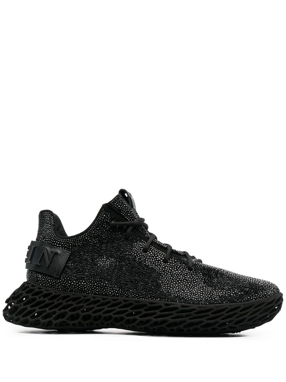 Caviar crystal Skeleton low-top sneakers - Black