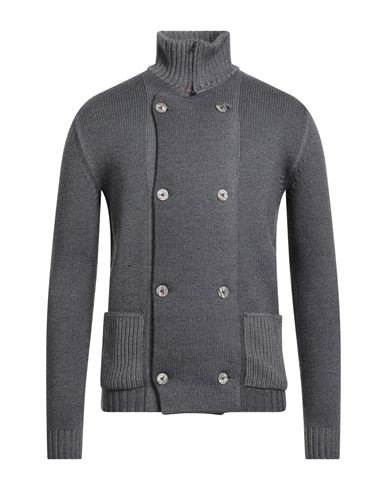 Man Cardigan Grey Size 36 Merino Wool