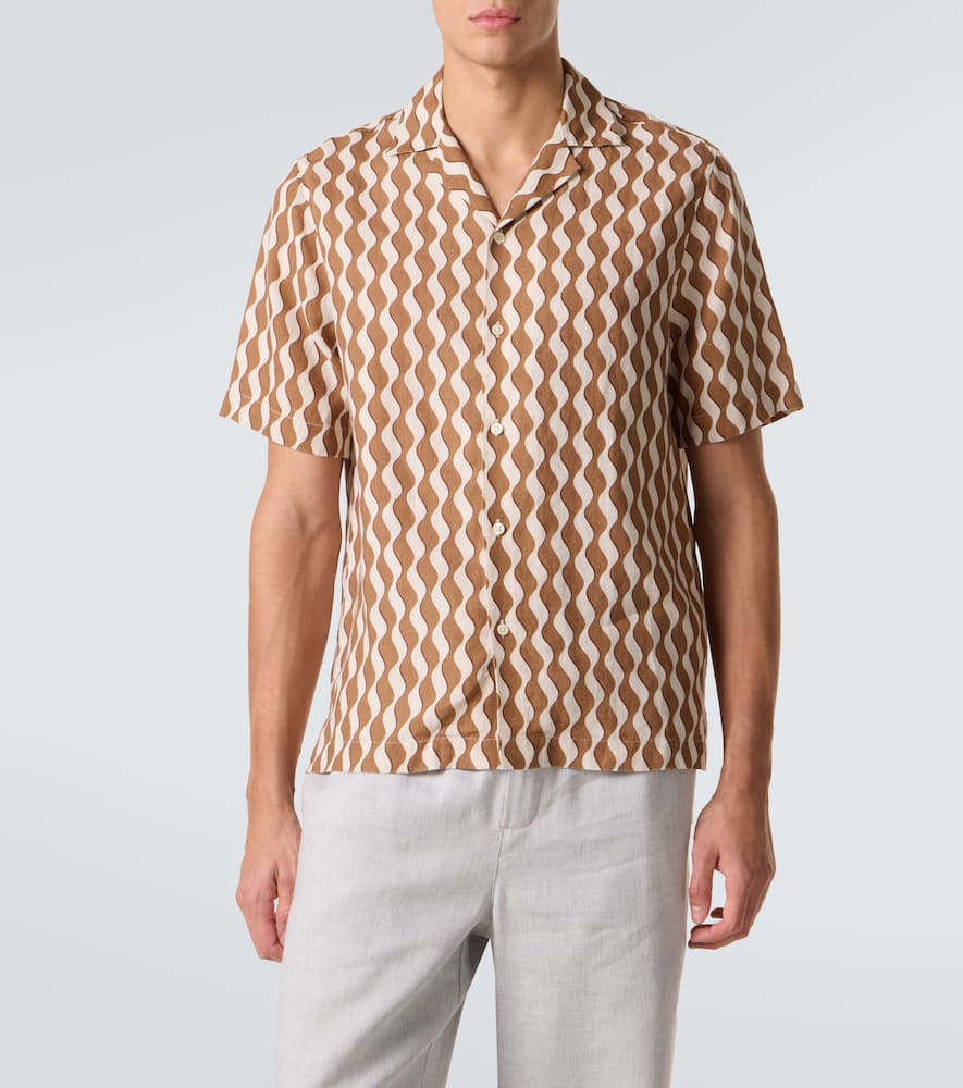 Roberto printed linen shirt