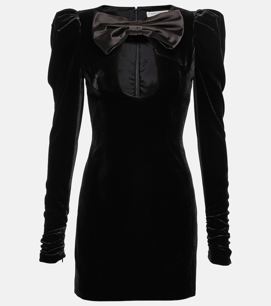 Cutout velvet minidress