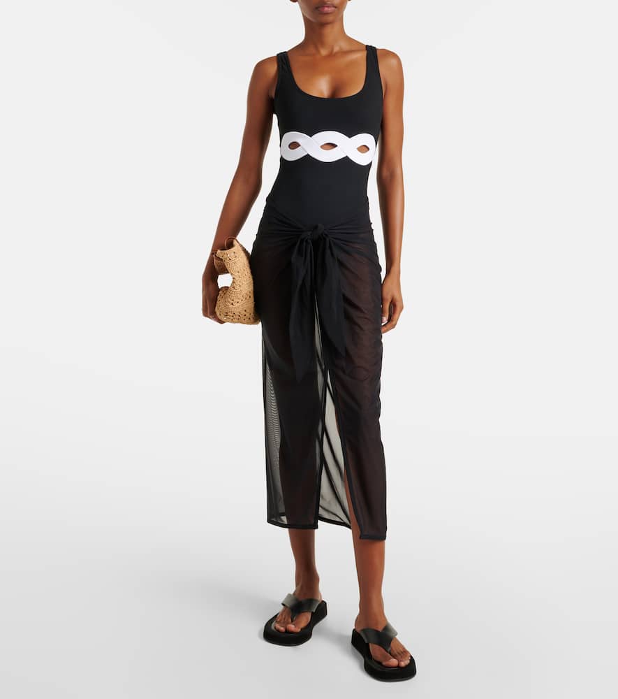 Karla Colletto Mesh beach cover-up