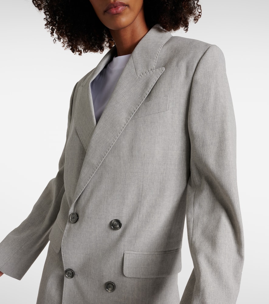 Double-breasted wool blazer