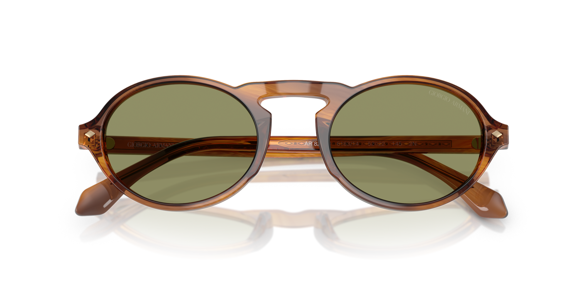 Giorgio Armani Man Giorgio Armani AR8219U 616314 Sunglasses Acetate Turtle Green Round Norma