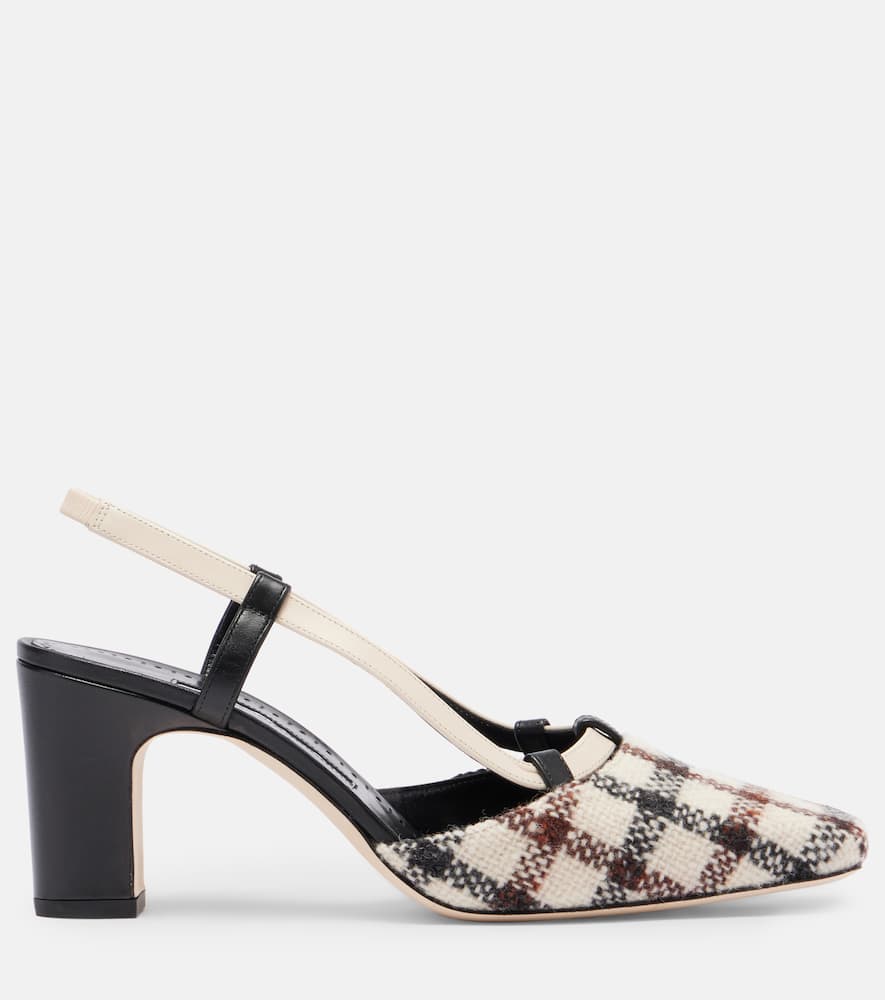 Vestal checked slingback pumps