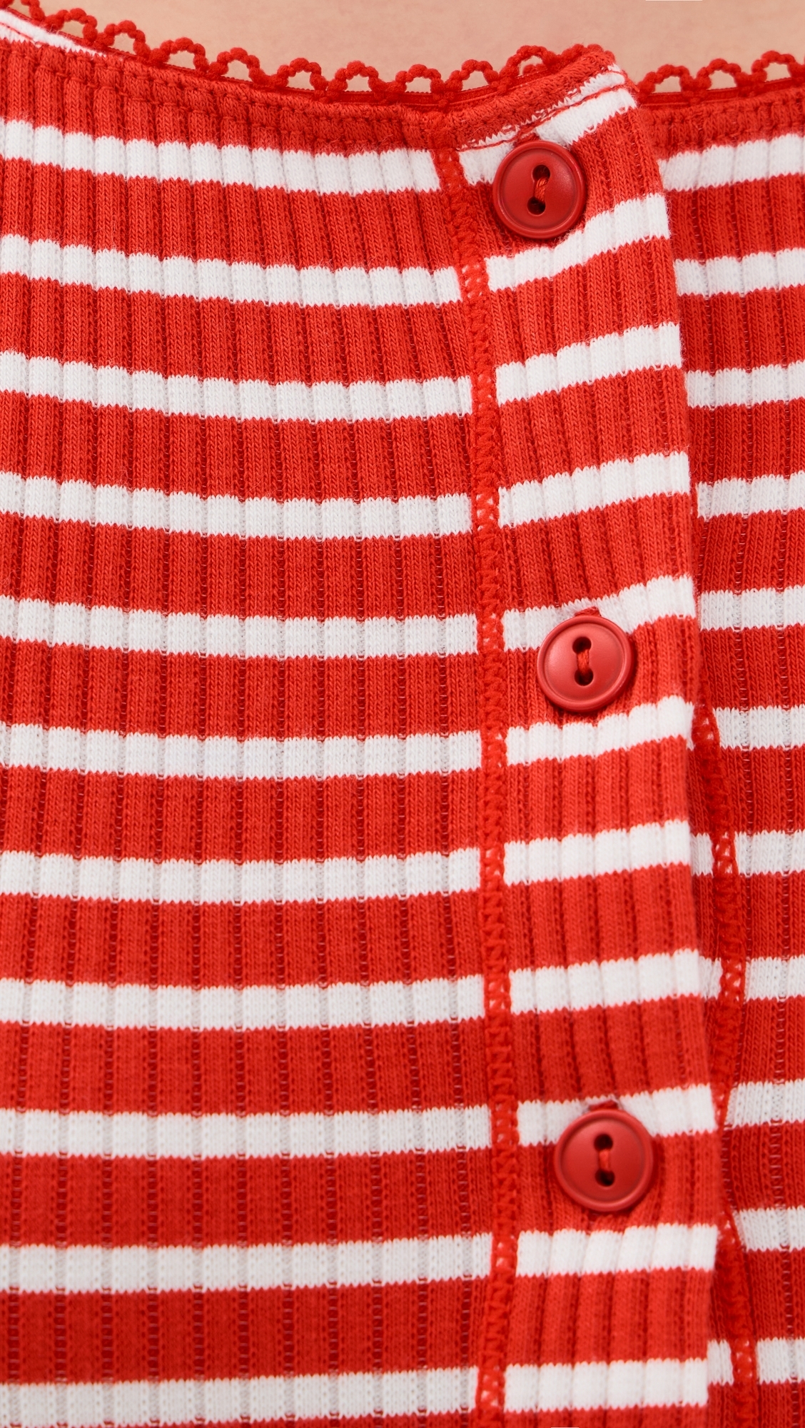 Most Wanted Striped Cardigan Red/White Stripe