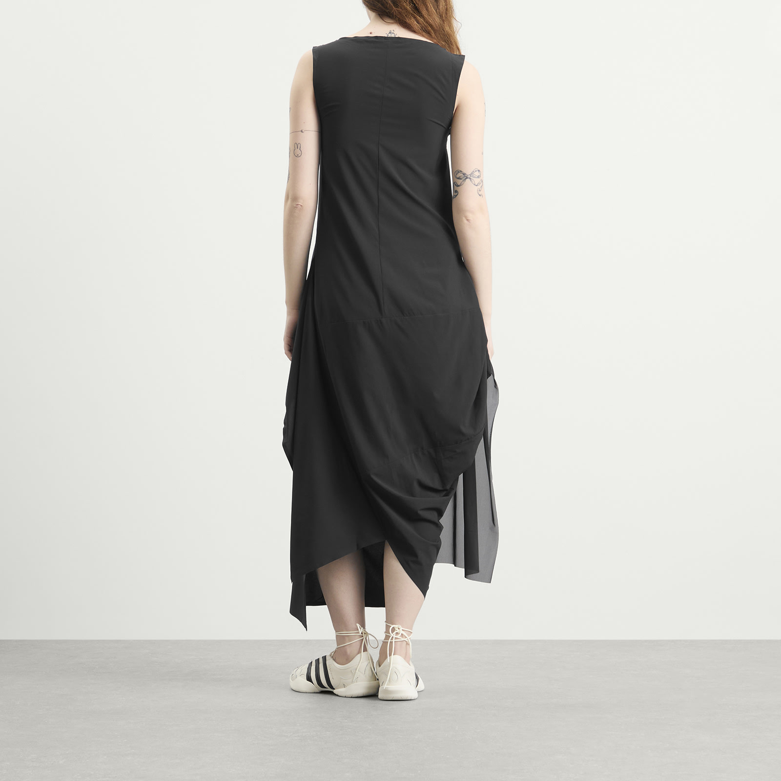 Women's Mesh Midi Dress in Black
