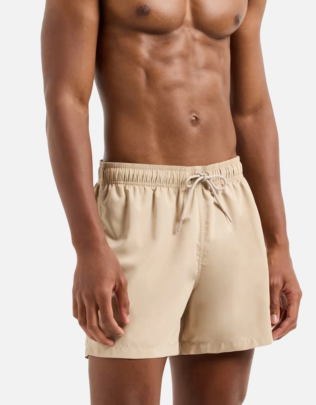 Men's Emporio Armani Beach Two Tone Eagle Swim Short Beige - Tan - Size: 35/34/32