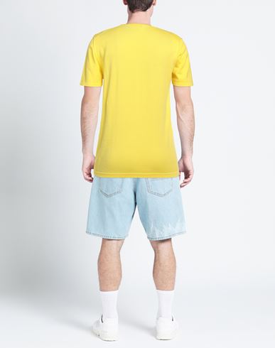 Man Sweater Yellow Size 38 Cotton