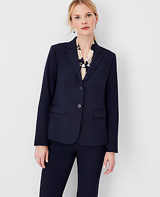 Ann Taylor The Notched Two Button Blazer in Seasonless Stretch - Curvy Fit
