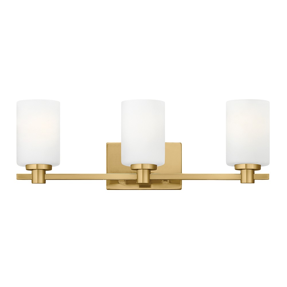 Lacquered Brass LED Bathroom Vanity Light from the Karlie Collection