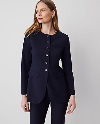 Ann Taylor The Curved Hem Jacket in Seasonless Stretch