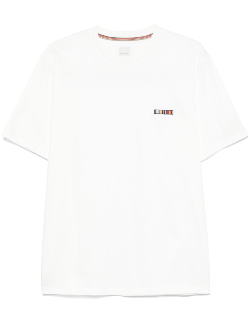 Logo-embroidered cotton T-shirt - White