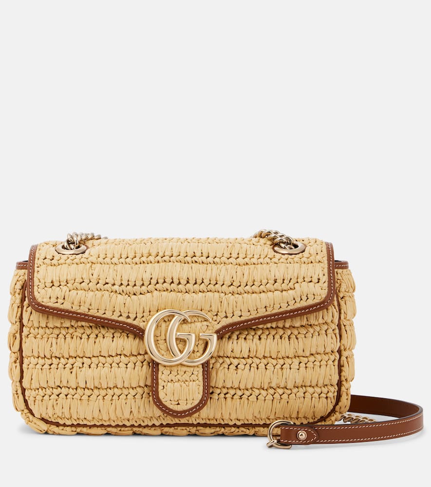 GG Marmont Medium woven shoulder bag