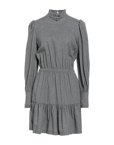 Woman Mini dress Grey Size 4 Cotton
