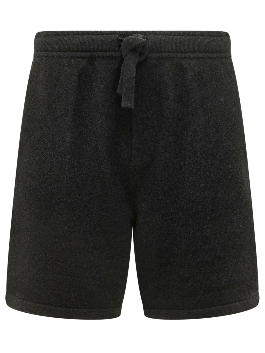 Black Solid Shorts