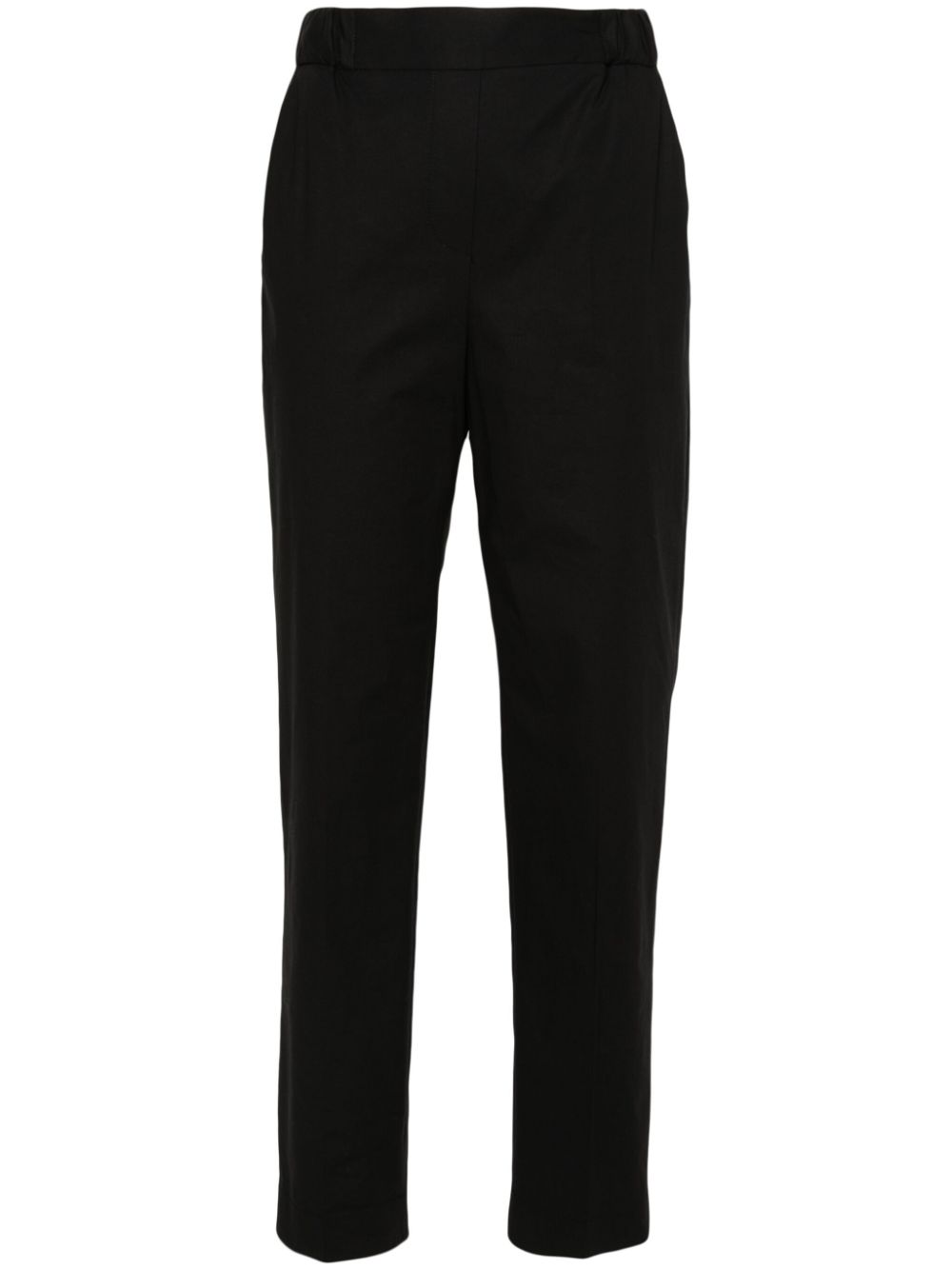 Elasticated-waistband trousers - Black