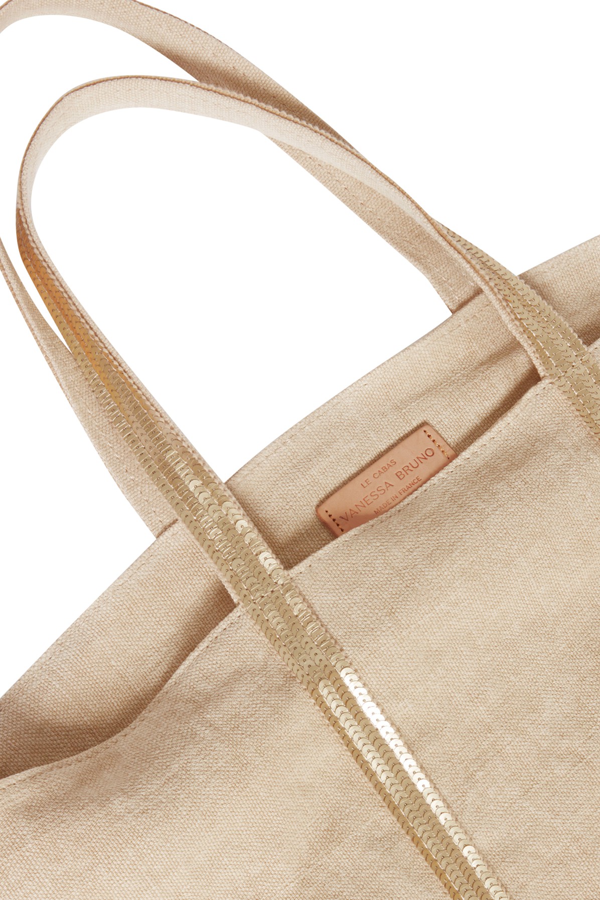 Linen L cabas tote bag