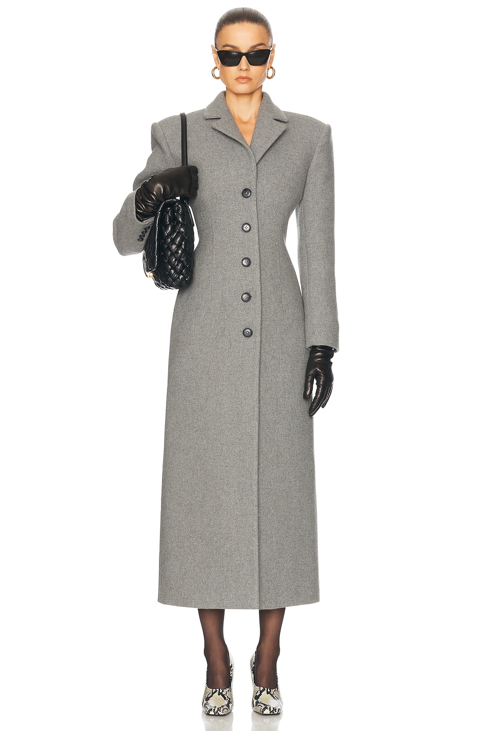 EAVES Yaron Manteco Wool Coat in Grey. - S also in XXS