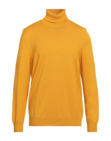 Drumohr Man Turtleneck Marigold Size 44 Merino Wool