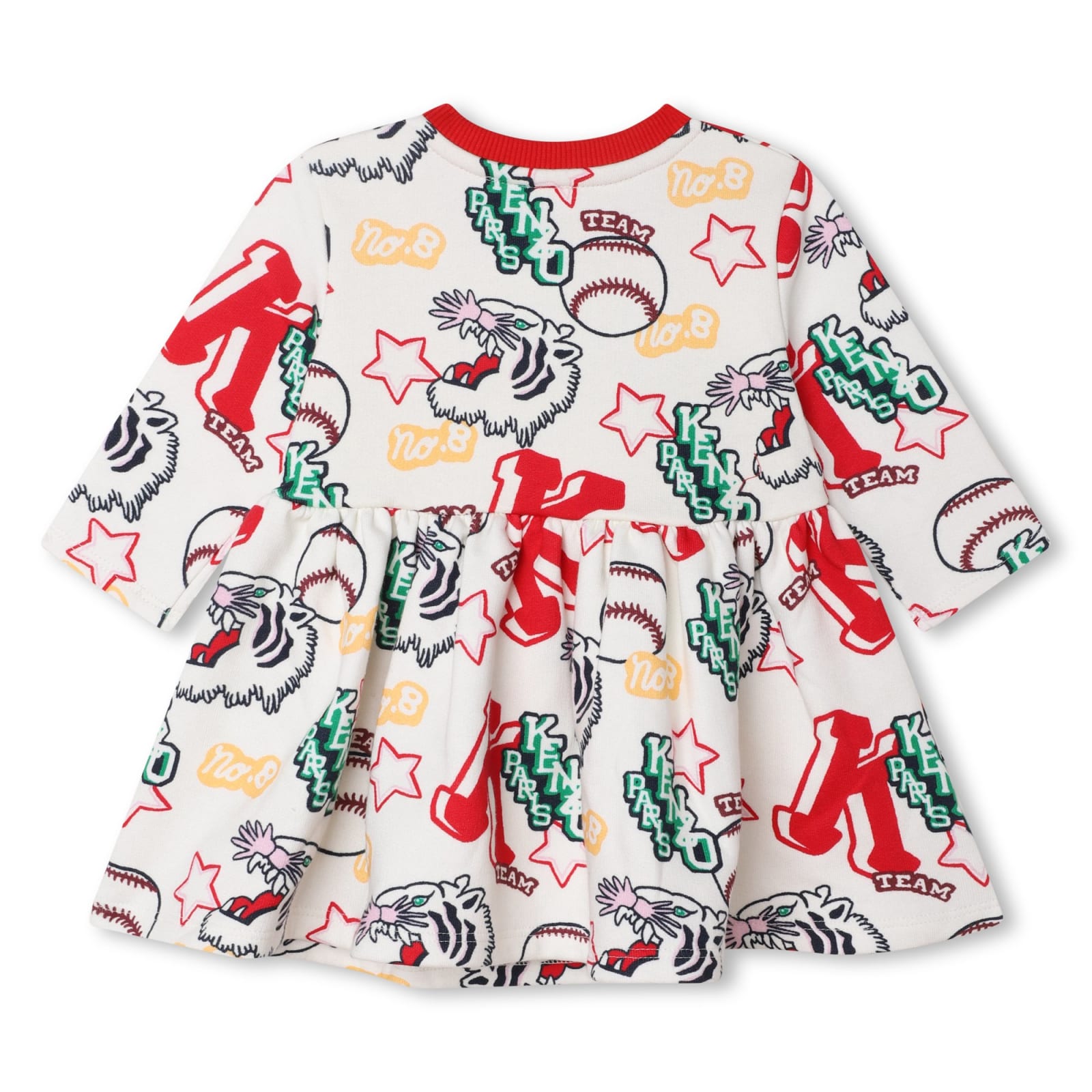 Logo varsity-print dress set - Neutrals