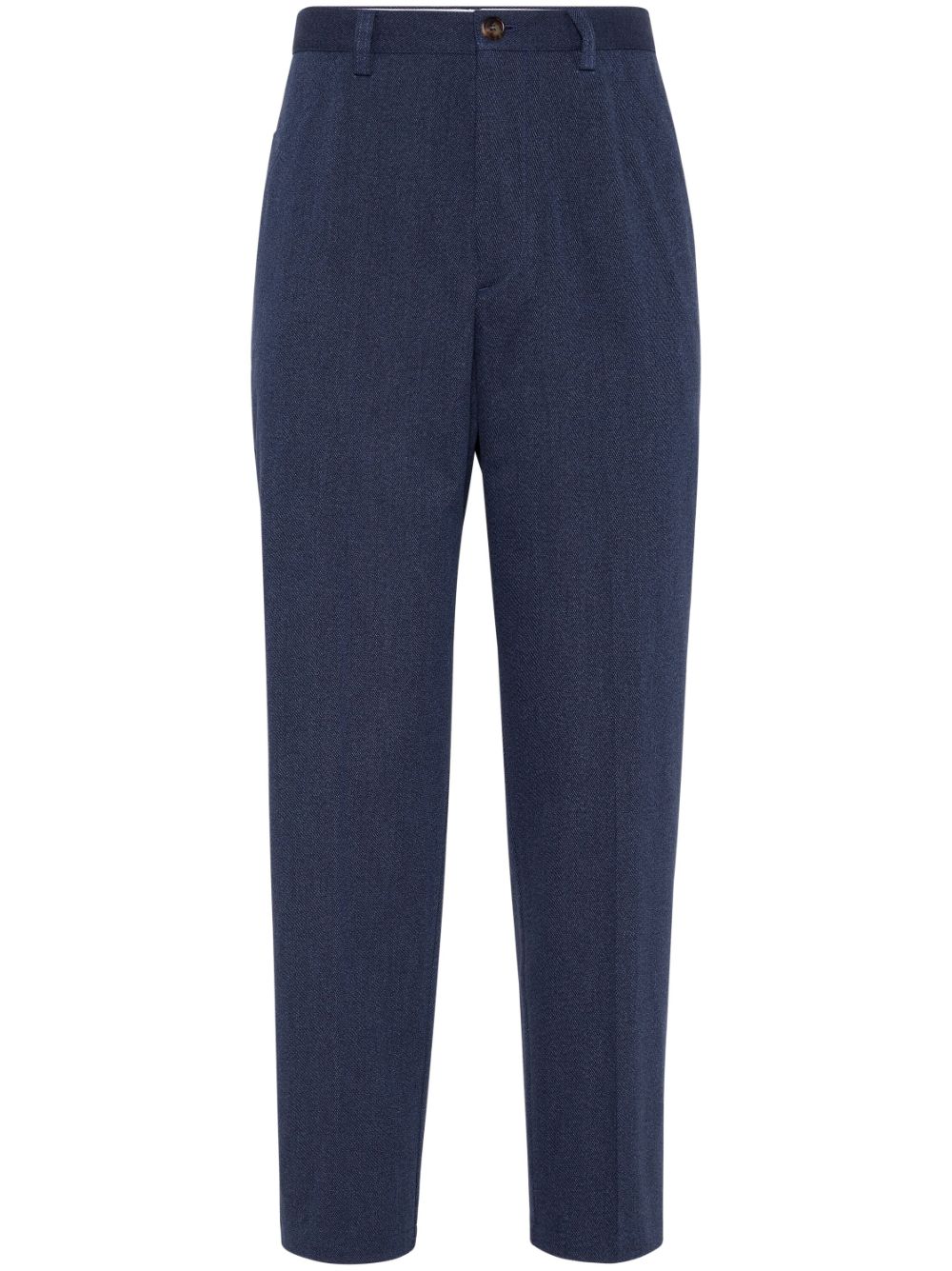 Cotton tapered trousers - Blue