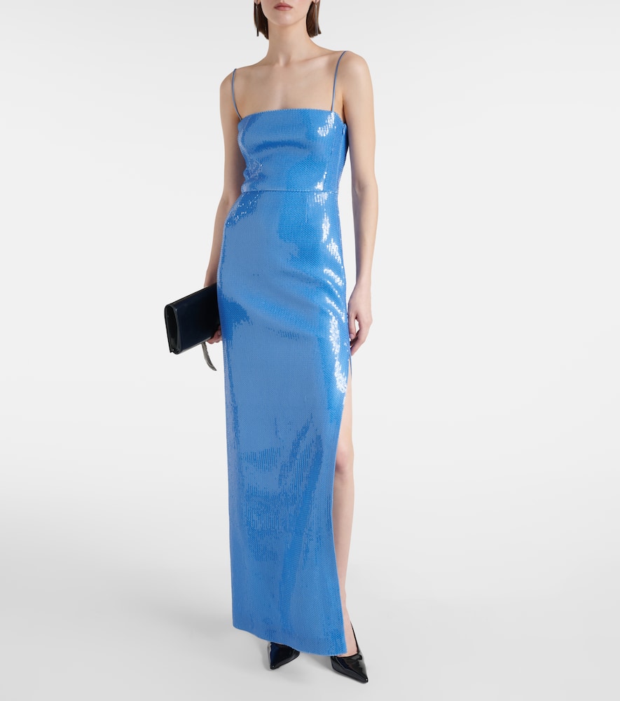 Stargaze Bandeau sequined maxi dress