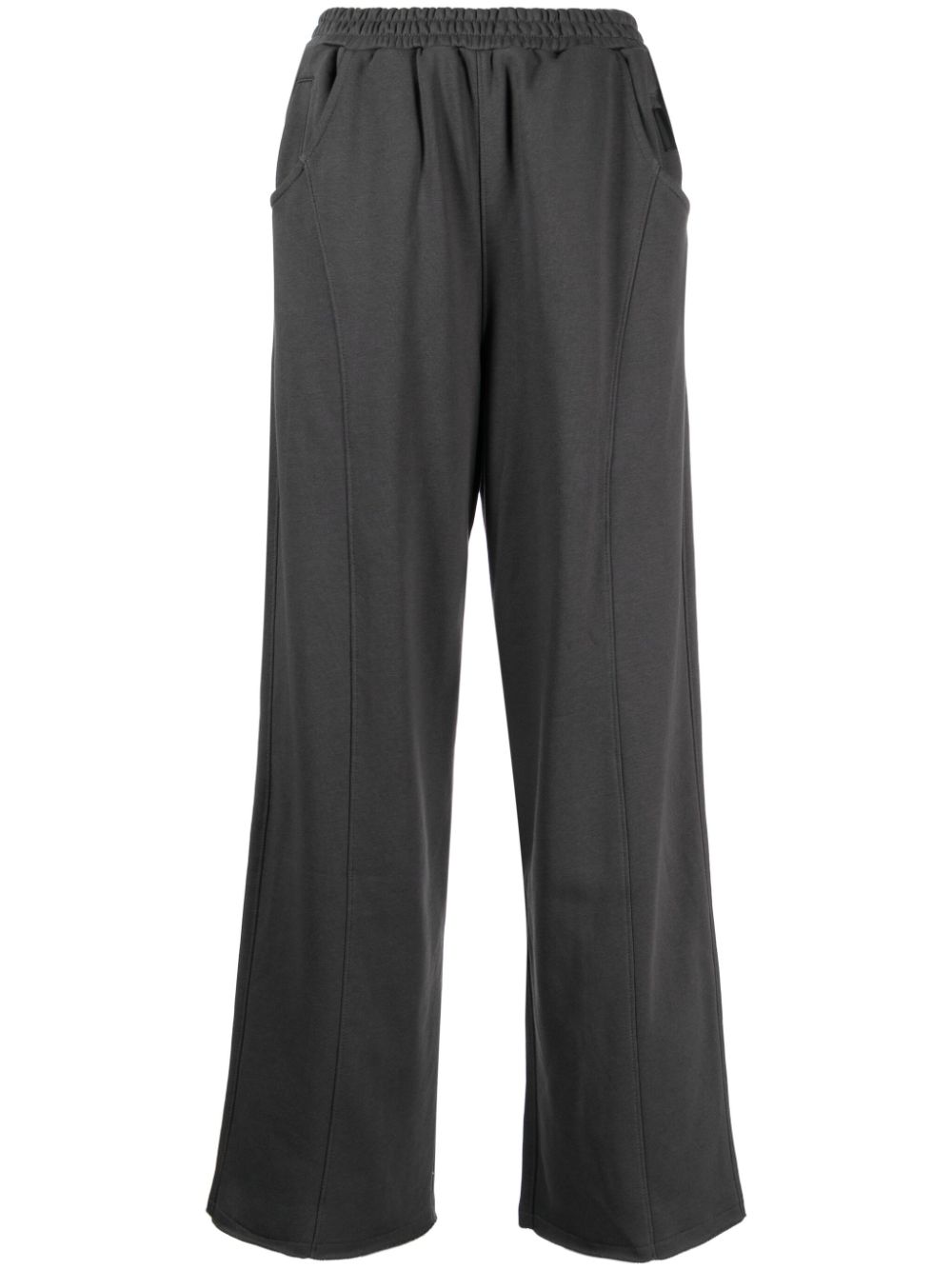 High-waist straight-leg trousers - Grey