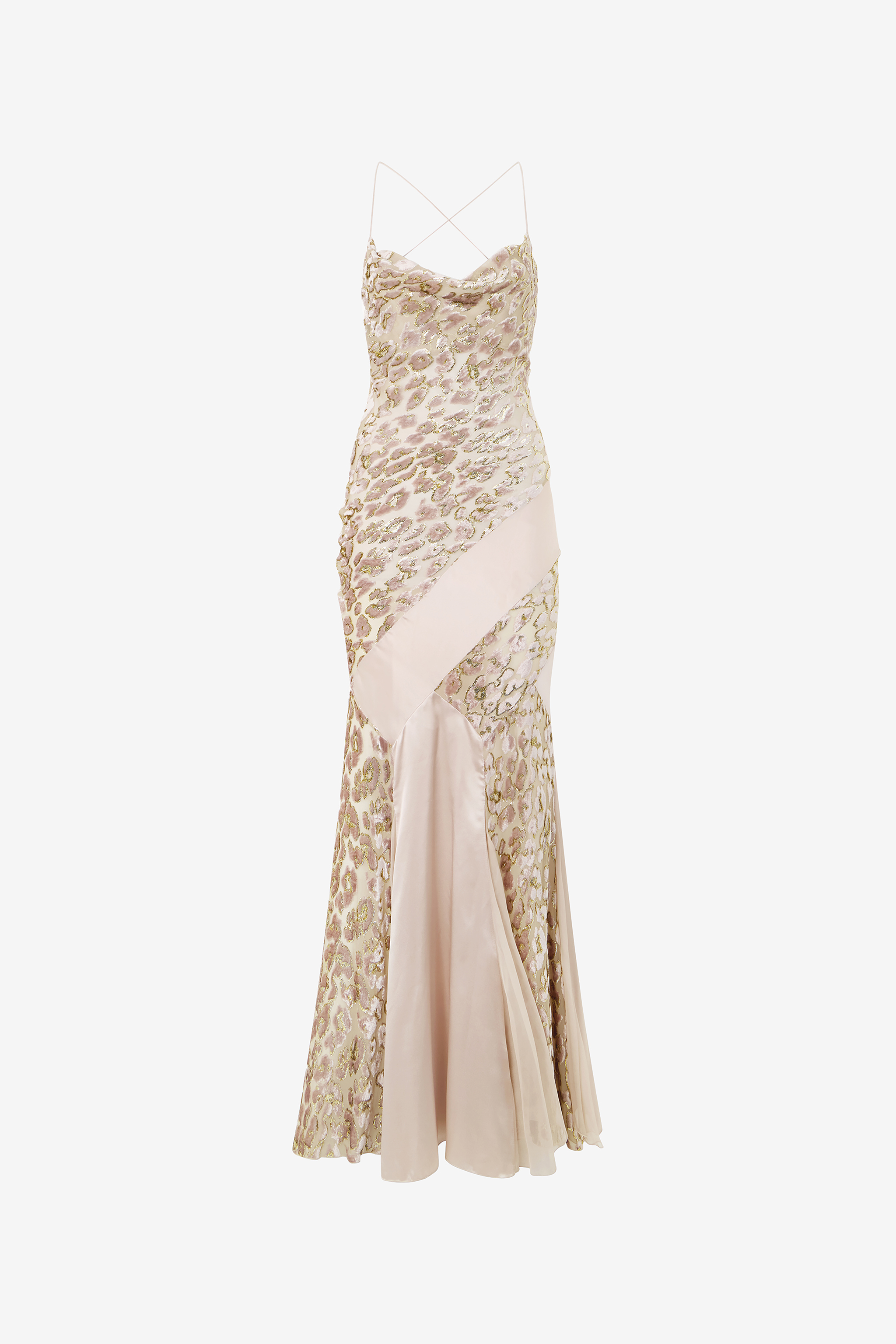 Long Slip Dress With Leopard Print Pattern