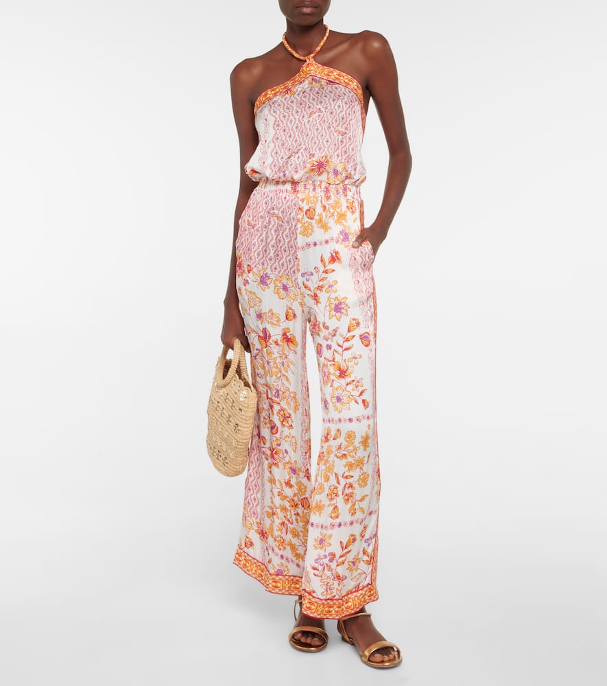 Isabelle printed halterneck jumpsuit