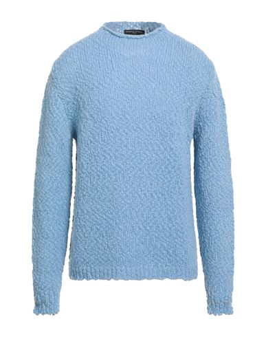 Daniele Fiesoli Lab Man Sweater Sky blue Size S Wool, Recycled nylon