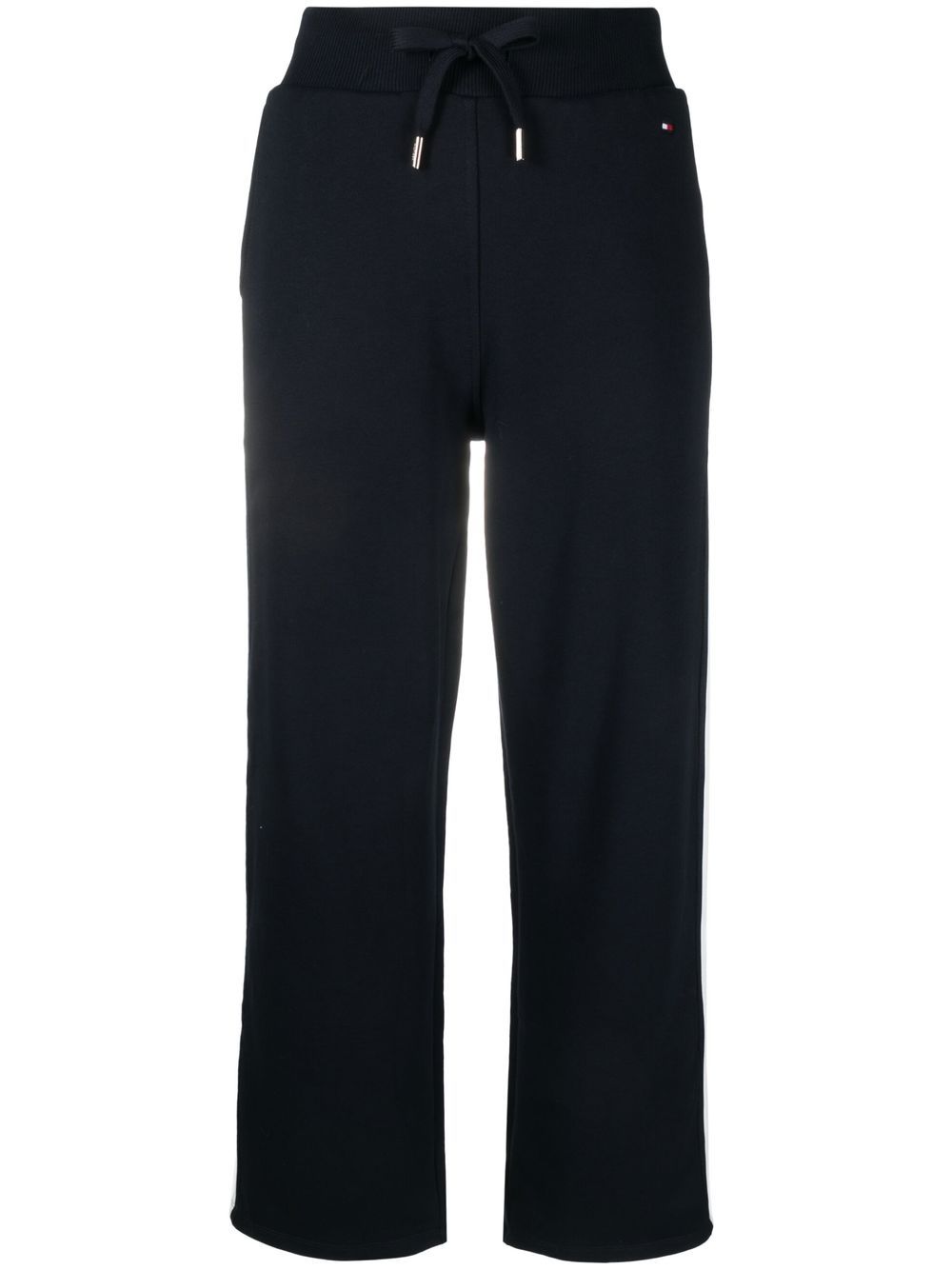 Striped-trim terry sweatpants - Blue