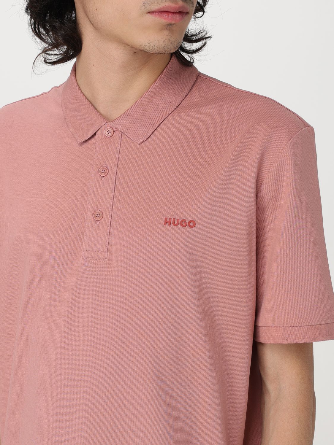 Polo Shirt Men color Pink