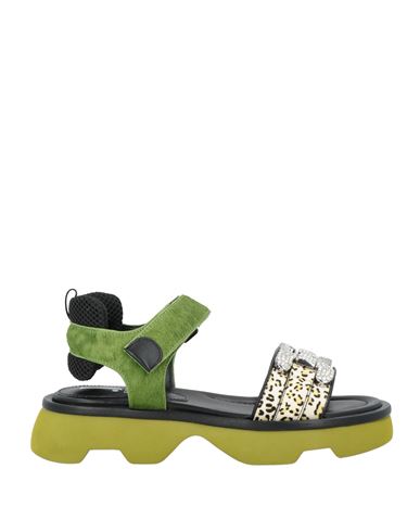 Woman Sandals Green Size 7 Leather
