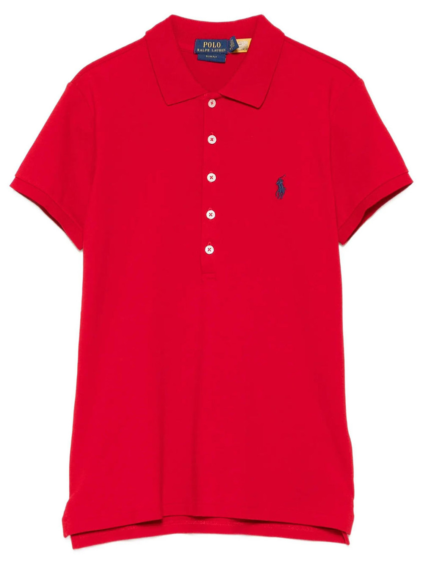 Red Logo Shirt Collar Polo