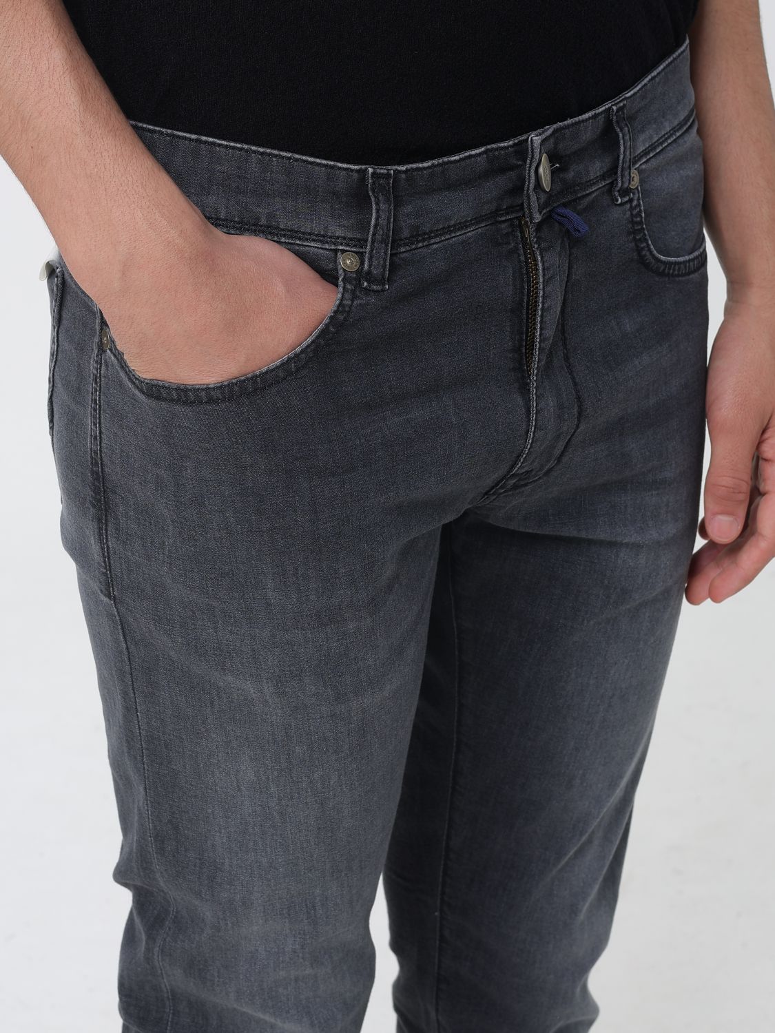 Pants Men color Denim