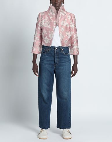 Woman Blazer Antique rose Size 6 Polyester, Silk, Metallic Polyester, Polyamide