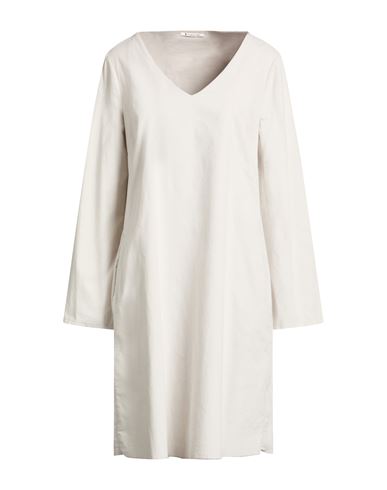 Trebarrabi Woman Mini dress Light grey Size M Cotton, Elastane