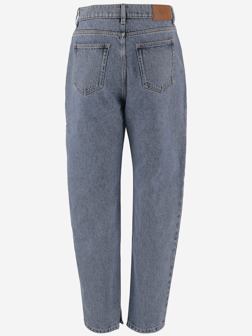 Chloé - high rise tapered denim jeans five pocket