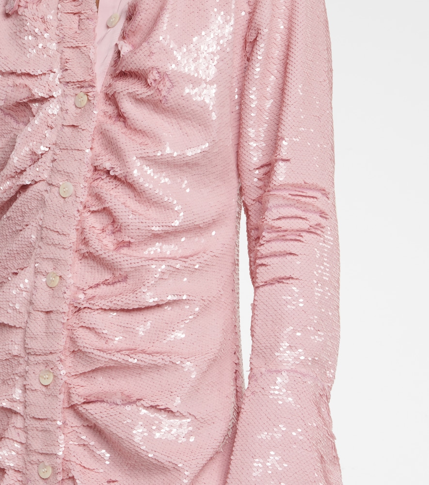 Ganni Sequined shirt dress