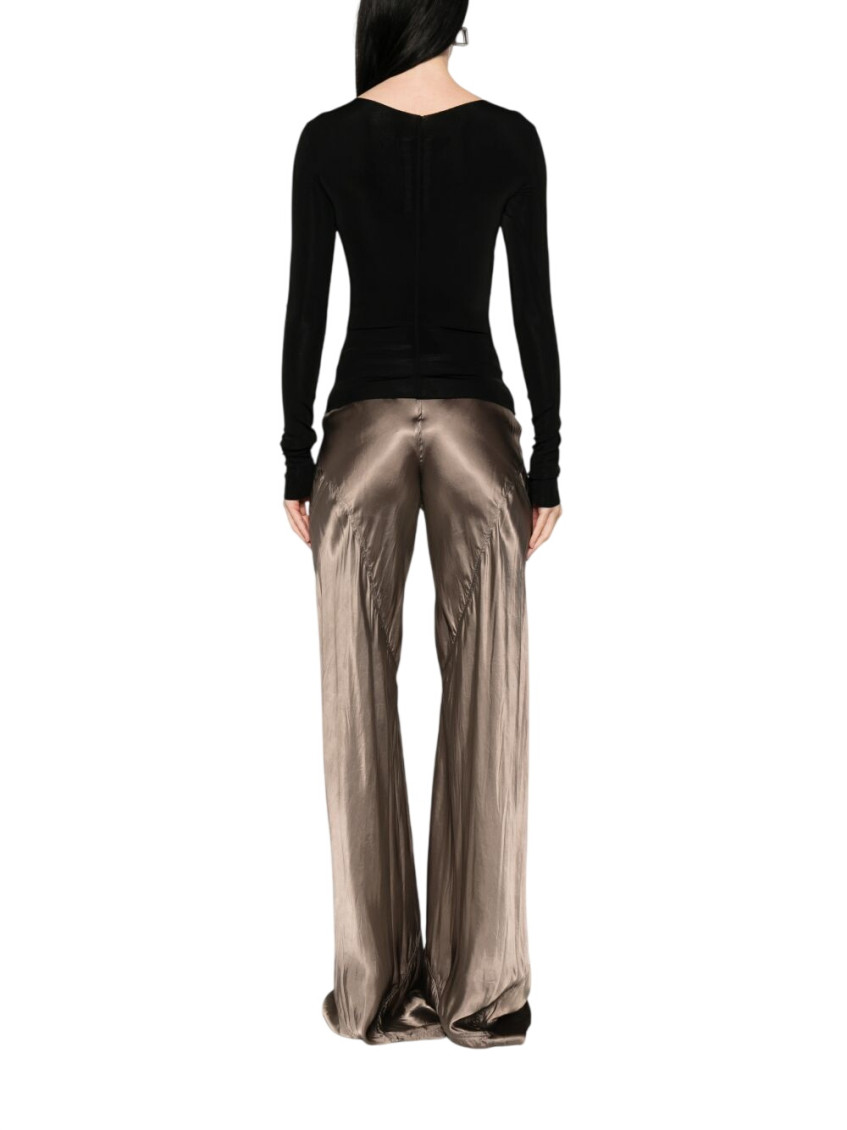 Rick Owens - long sleeve top fitted stretch silhouette