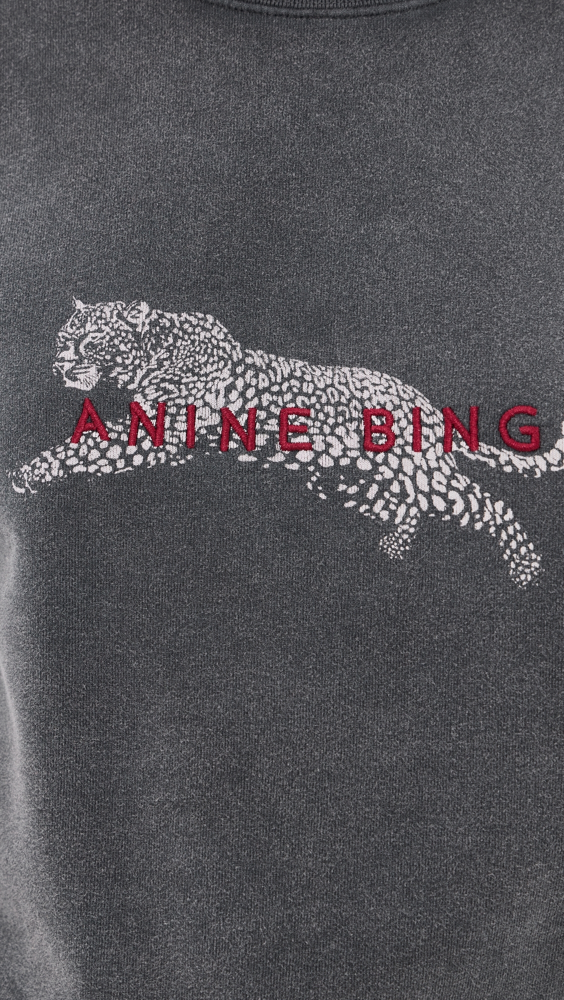 Spencer Leopard Sweatshirt Washed Black