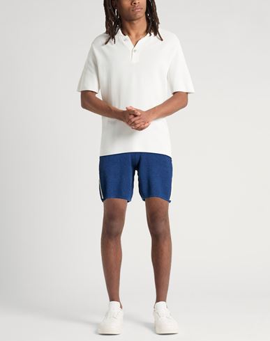 Man Shorts & Bermuda Shorts Blue Size 36 Cotton, Polyamide, Elastane